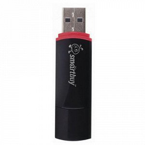 Флэш-диск 16 GB, SMARTBUY Crown, USB 2.0, черный, SB16GBCRW-K