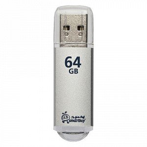 Флэш-диск 64GB SMARTBUY V-Cut USB 3.0, металл. корпус, сереб