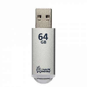 Флэш-диск 64GB SMARTBUY V-Cut USB 3.0, металл. корпус, сереб