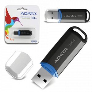 Флэш-диск 8GB A-DATA C906 USB 2.0, черный, AC906-8G-RBK