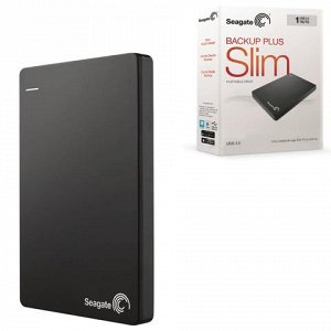 Диск жесткий внешний HDD SEAGATE Backup Plus Slim 1TB, 2.5",