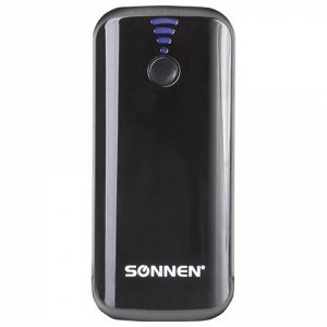 Аккумулятор внешний SONNEN POWERBANK V218, 5000 mAh, литий-и