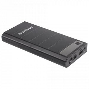 Аккумулятор внешний SONNEN POWERBANK V59, 20000 mAh, 2USB,ли