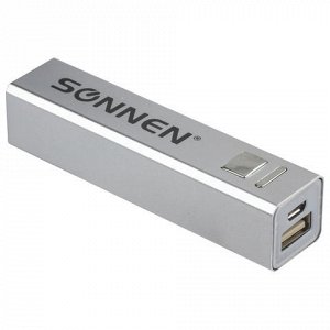 Аккумулятор внешний SONNEN Powerbank V61С, 2600 mAh, литий-и