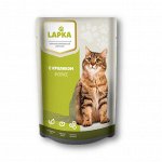 Лапка Корм консервированный для кошек с кроликом в соусе, сашет 85 гр 1/28
