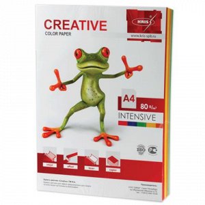 Бумага CREATIVE color (Креатив) А4, 80г/м, 100 л (5 цв.х20л.