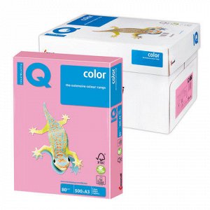 Бумага IQ (АйКью) color А3, 80 г/м, 500 л., пастель розовый