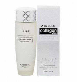 3W Тоник для лица "Collagen Whitе clear softener", 150мл, 1*50шт Арт-83129