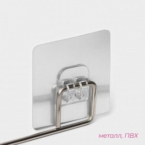 Держатель для бумажных полотенец настенный Доляна, 27x7x7 см, на липучке, хромированный