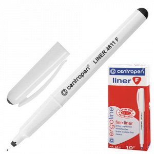 Ручка капиллярная CENTROPEN, трехгранная, корпус белый, толщ