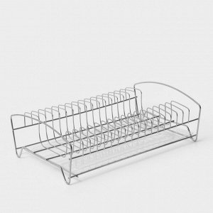 Сушилка для посуды с поддоном, 39x25x12 см, хром