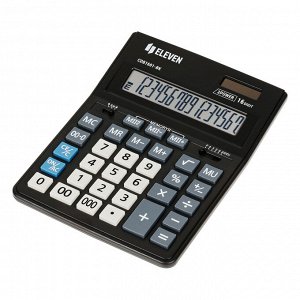 Калькулятор настольный Eleven Business Line CDB1601-BK, 16 разрядов, двойное питание, 155*205*35мм