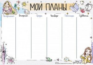Мои планы (Принцессы), мелованная бумага 150гр., 21,6*30,3 см
