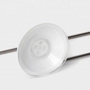 Держатель для полотенец на вакуумной присоске Доляна, 27x6.5x7 см