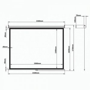 Экран проекционный BRAUBERG WALL, матовый, настенный, 150х20