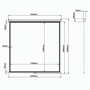 Экран проекционный BRAUBERG WALL, матовый, настенный, 180х18