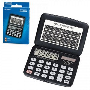 Калькулятор CITIZEN карманный FS-60BKII, 8 разрядов, двойное
