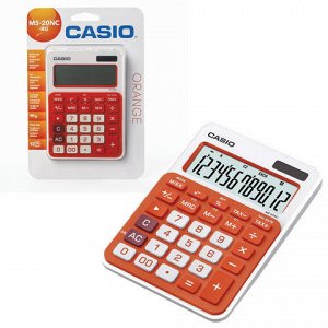 Калькулятор CASIO настольный MS-20NC-RG-S, 12 разряд, двойно