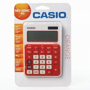 Калькулятор CASIO настольный MS-20NC-RG-S, 12 разряд, двойно
