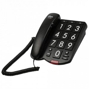 Телефон RITMIX RT-520 black, быст. набор 3 номеров, свет. ин