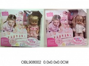 30702 Е/В19 кукла "Baby Toby" с кроваткой, в коробке озвуч.080029