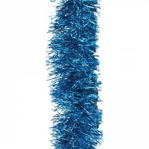 Мишура "Норка 3", 1 штука, диаметр 100мм, длина 2м, синяя, Г
