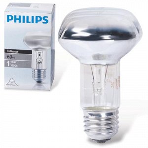 Лампа накаливания PHILIPS Spot R63 E27 30D, 60Вт, зерк.,колб