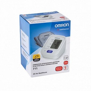 Тонометр OMRON 711 (HEM-8712-CM2) адаптер в комплекте