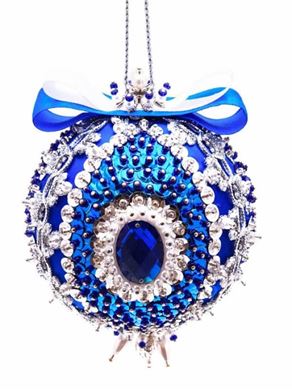 Новогодний шар из пайеток "Синий иней" (Волшебная Мастерская) ШП-18