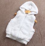 Мягкий жилет с капюшоном,белый.