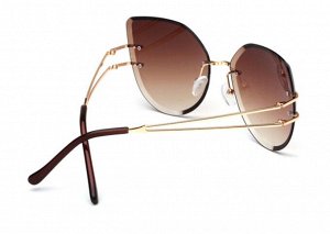 Солнцезащитные очки бескаркасные с декоративной дужкой