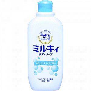 Жидкое мыло для тела с нежным ароматом мыла Cow Brand Milky бутылка 300 мл.