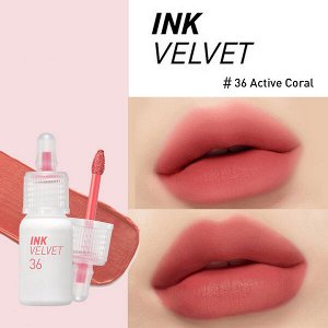 Вельветовый тинт для губ Peripera Ink Velvet #36 Active Coral, 4гр