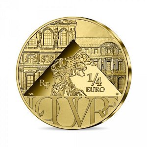 Франция 1/4 евро 2021 Коронация Наполеона Бонапарта UNC