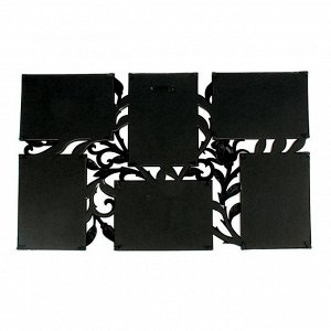 Фоторамка-коллаж на 6 фото 10x15 см «Бутон», серебро, 52x32 см