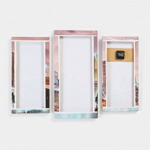 Часы-картина настенные, модульные «Светящийся мост», бесшумные, 60x80 см, триптих