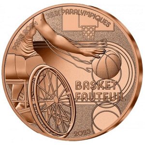Франция 1/4 евро (euro) 2023 Олимпийские игры в Париже 2024 - Баскетбол на колясках