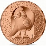 Франция 1/4 евро 2023 Талисман Mascotte, птица - Олимпийские игры в Париже, Олимпиада 2024