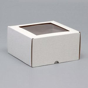 Коробка под торт, с окном, 20?20?10 см