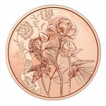 Австрия 10 евро 2024 Пион - Язык цветов