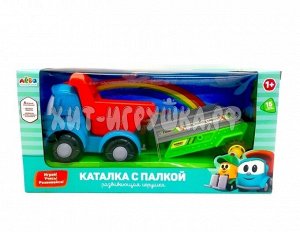 Каталка с ручкой грузовичок с прицепом PG1501, PG1501