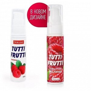 Гель-смазка TUTTI-FRUTTI OraLove Малина, на водной основе, съедобная, 30 мл
