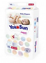 Подгузники на липучках Yokosun L 9-13 кг/54шт.