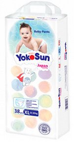 Подгузники-трусики Yokosun XL 12-20 кг/38шт
