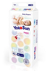 YokoSun Подгузники размер XL 12-20кг, 13+кг 42 шт.7092, 7085 (1/4)