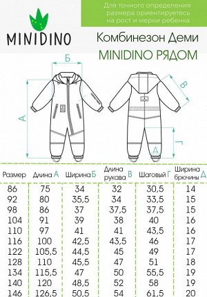 Комбинезон детский демисезонный MiniDino рядом графит