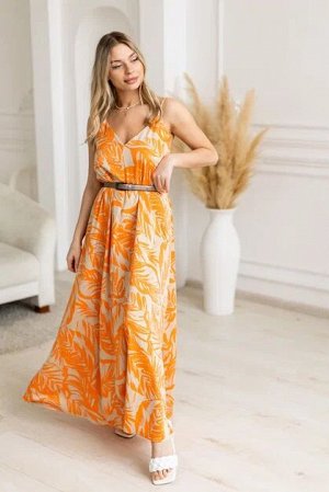 Сарафан женский летний из вискозы цвет Оранжевый
