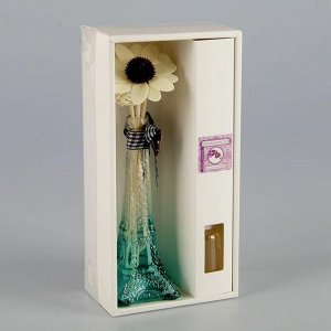 Набор подарочный"Эйфелева башня"(ваза,2 палочки с шариками,декор,аромамасло 30 мл) орхидея