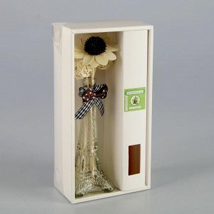 Набор подарочный"Эйфелева башня"(ваза,2 палочки с шариками,декор,аромамасло 30 мл), сандал