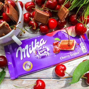 Шоколад Milka Cherry Creme (вишневый крем), 100 гр